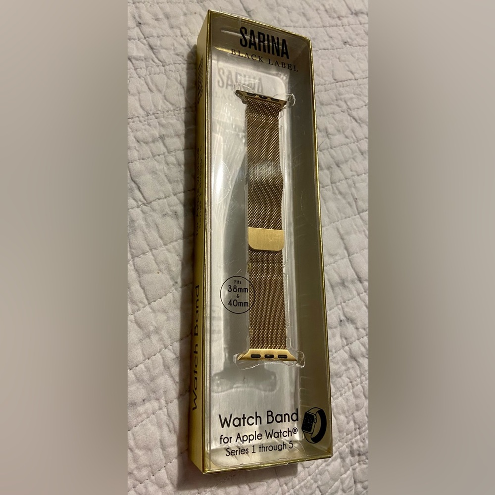 Sarina Apple Watch Strap - Gold Tone
